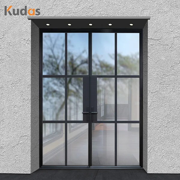 Security swing entrance exterior wrought iron door for houses