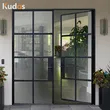 Security swing entrance exterior wrought iron door for houses