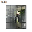 Security swing entrance exterior wrought iron door for houses