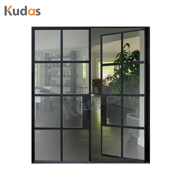 Security swing entrance exterior wrought iron door for houses