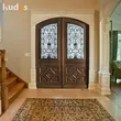 Customized Front Exterior Swing Door Wooden Doors with Sealing Strips