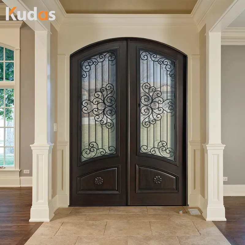 Houses Exterior Front Doors Glass Wood Entry Double Main Wooden Door