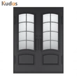 Home Wrought Iron Steel Metal Entry Double Cast Iron Door