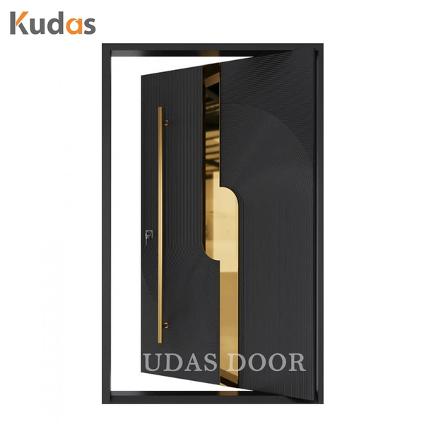 Front Cast Aluminum Metal Safety Security Steel Wooden Door