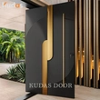 Front Cast Aluminum Metal Safety Security Steel Wooden Door
