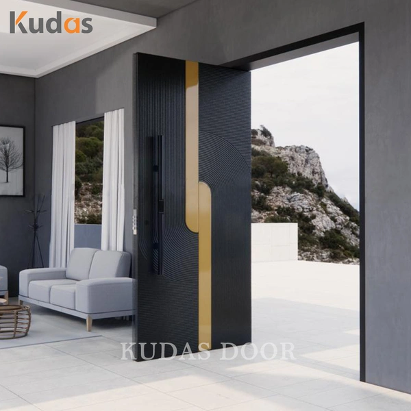 Front Cast Aluminum Metal Safety Security Steel Wooden Door