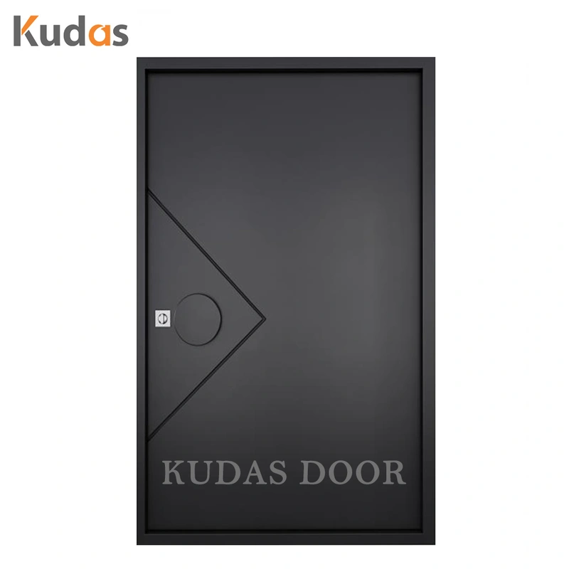 Entrance Security Metal Stainless Steel Modern Wooden Pivot Door