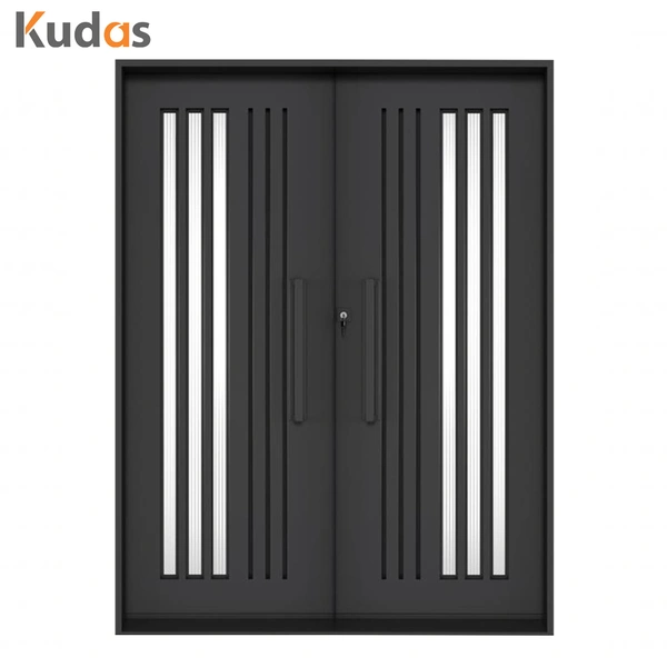 باب الأمان الرئيسي الأمامي للمدخل الخارجي السكني الحديث