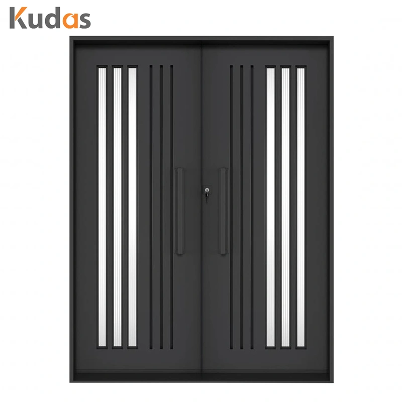 باب الأمان الرئيسي الأمامي للمدخل الخارجي السكني الحديث