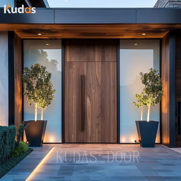 Main Front Gate Solid Core Wooden Doors Veneer Solid Wood Flush Door