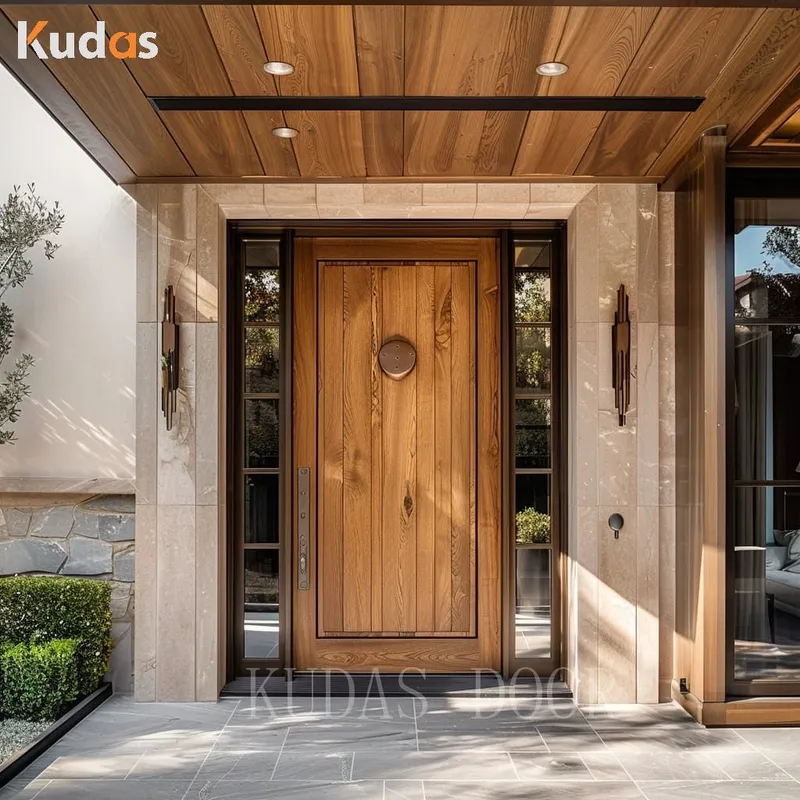 Solid Wood Interior Door Toilet Bedroom Wooden Timber Doors for House