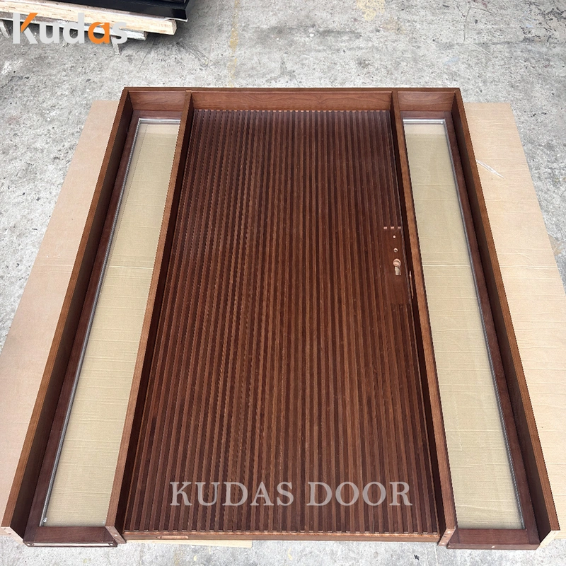 Waterproof Exterior Front Entrance American Oak Solid Wooden Pivot Entry Door
