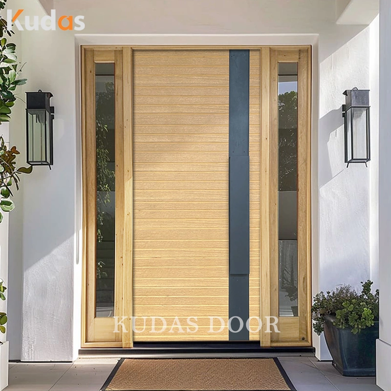 Exterior Front Main Entry Solid Core Design Swing Wooden Doors