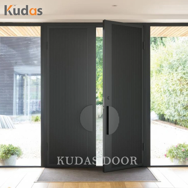 Customized Luxury Exterior Modern Villa Entry Wooden Front Pivot Entrance Door