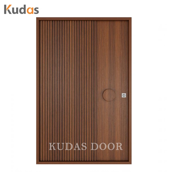 Modern Front Entrance Exterior Solid Wooden Pivot Entry Door for Villa