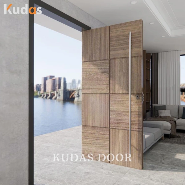 Residential Custom Mahogany Solid Wood Pivot Entry Wooden Doors