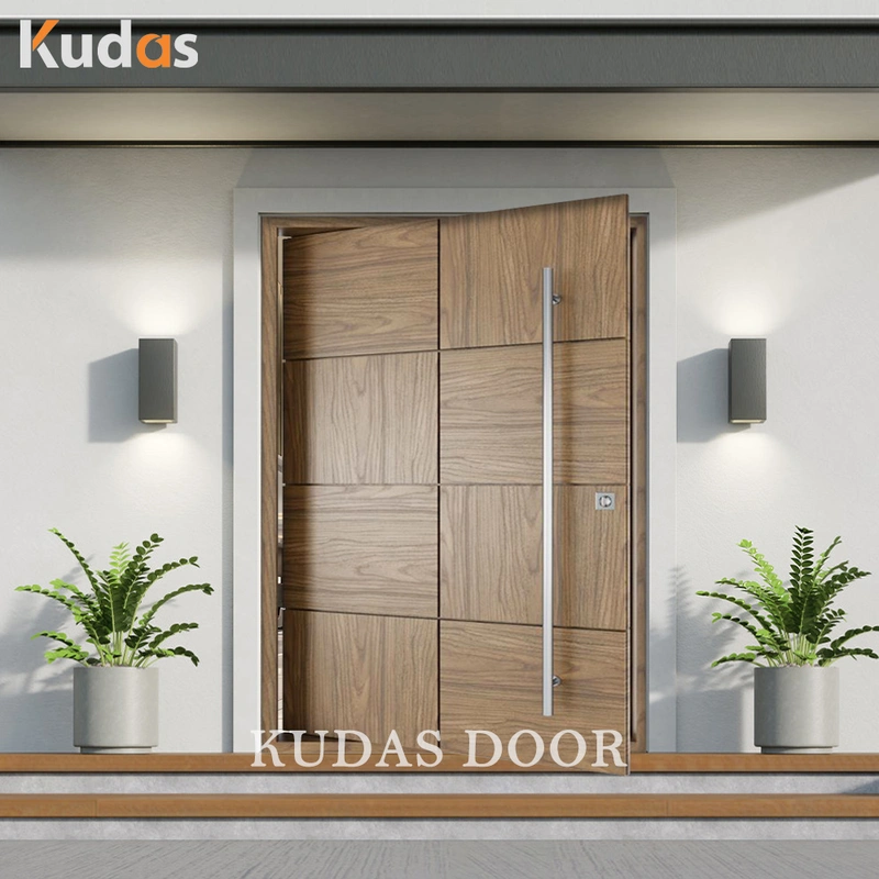 Residential Custom Mahogany Solid Wood Pivot Entry Wooden Doors