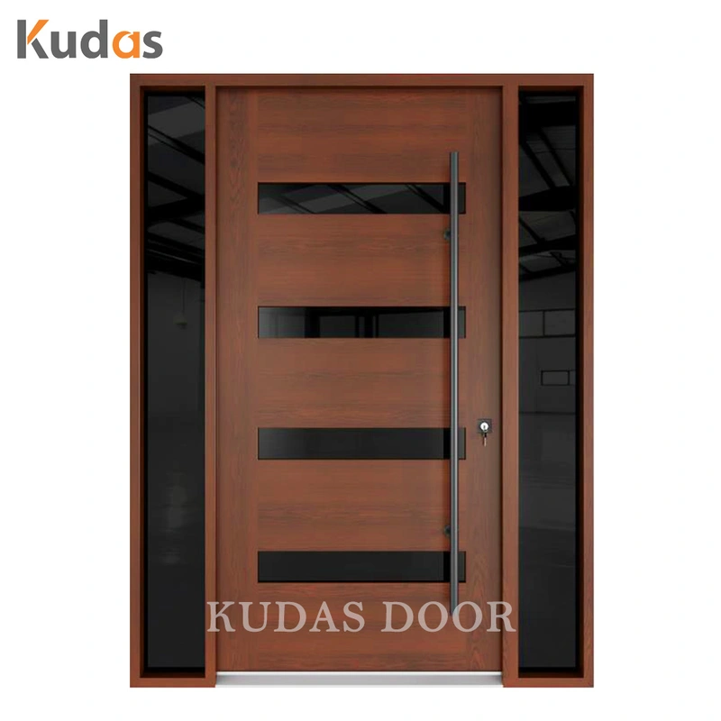 Waterproof Exterior Luxury Front Wood Timber Pivot Solid Core Door