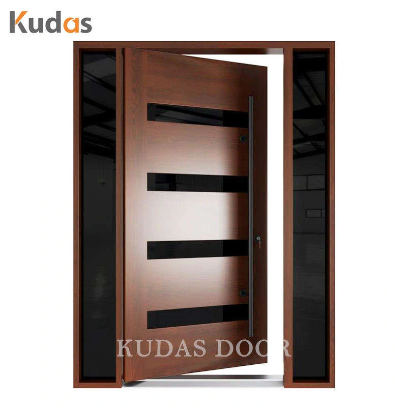 Waterproof Exterior Luxury Front Wood Timber Pivot Solid Core Door
