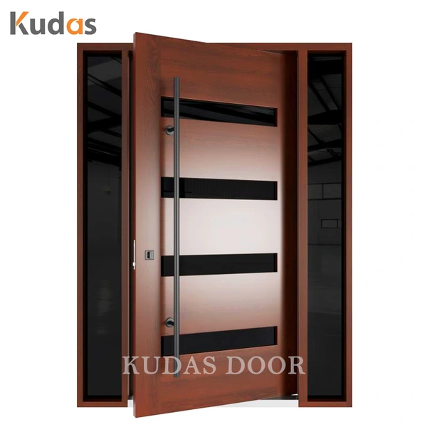 Waterproof Exterior Luxury Front Wood Timber Pivot Solid Core Door