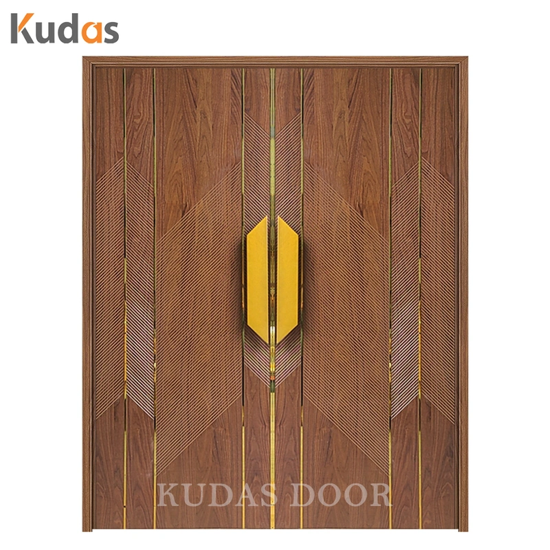 Entry Gate Waterproof Heavy Solid Entrance Pivot Main Exterior Wood Door