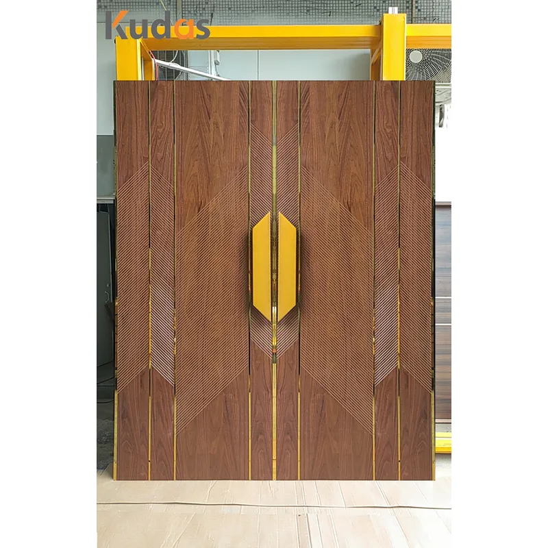 Entry Gate Waterproof Heavy Solid Entrance Pivot Main Exterior Wood Door