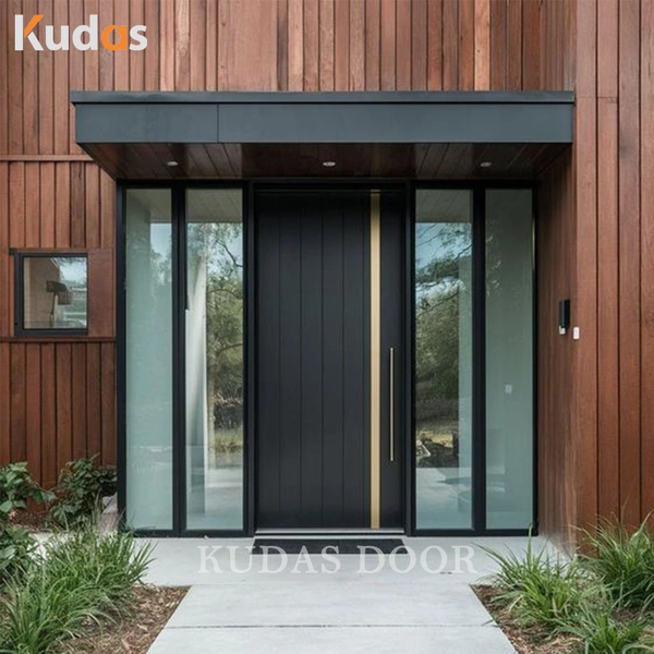 Stainless Steel Entry Door With Aluminium Strip Main Entrance Door