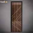 Solid Core Wooden Grain Design Interior Room Prehung Wood Door