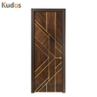 Solid Core Wooden Grain Design Interior Room Prehung Wood Door