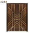 Solid Core Wooden Grain Design Interior Room Prehung Wood Door