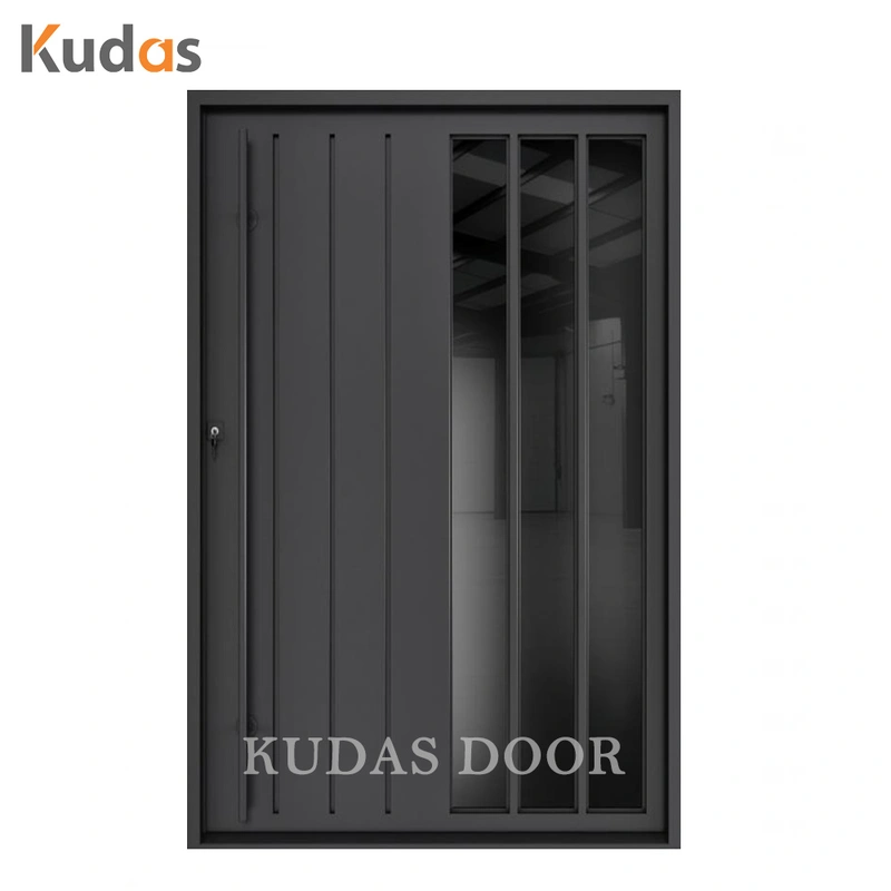 Modern Factory Entry Door Front Entry Steel Metal Exterior Door