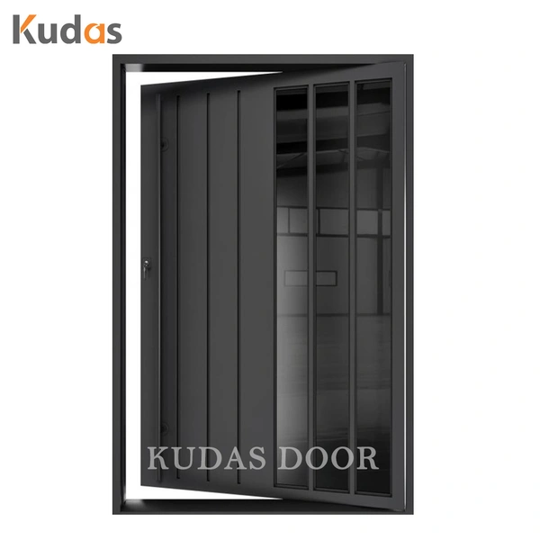 Modern Factory Entry Door Front Entry Steel Metal Exterior Door