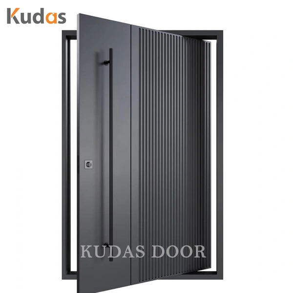 Villa Exterior Front Entrance Pivot Entry Stainless Steel Entry Door