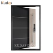 Black Color Front Entry Stainless Steel Main Swing Door