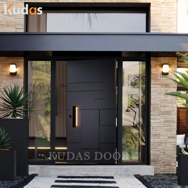 Entry Luxury Entry Modern Stainless Steel Front Entrance Pivot Door