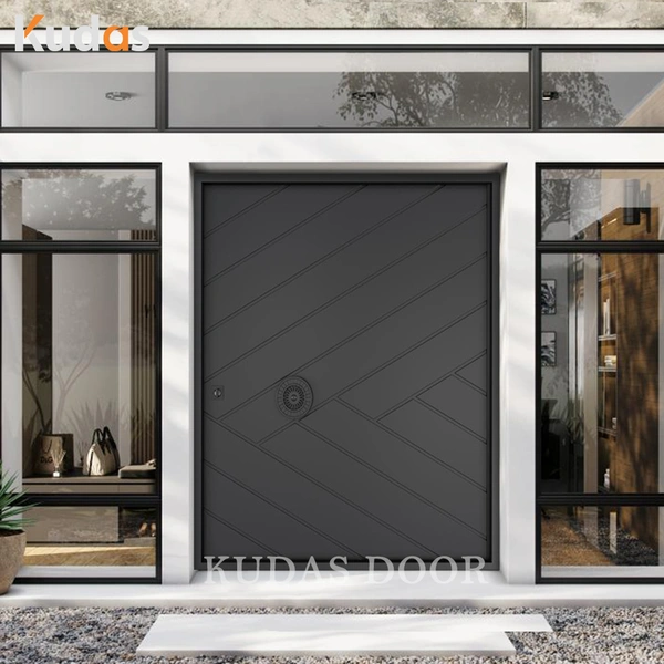 Modern Exterior Villa House Front Entry Casting Aluminum Steel Door