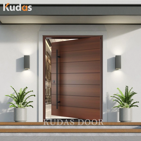 Entrance Security Front Pivot Hard Solid Wood Timber Exterior Door