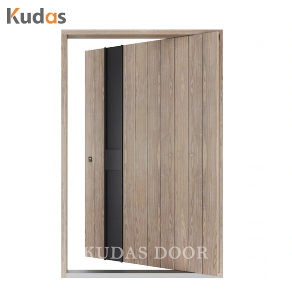 Main Double Gate Entrance Security Front Wooden Exterior Pivot Door