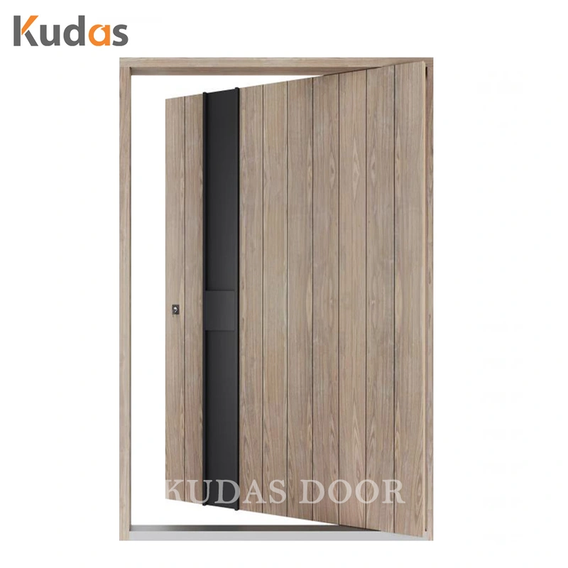 Main Double Gate Entrance Security Front Wooden Exterior Pivot Door