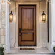 Front Main Exterior Doors External Wooden Black Timber Entry Door