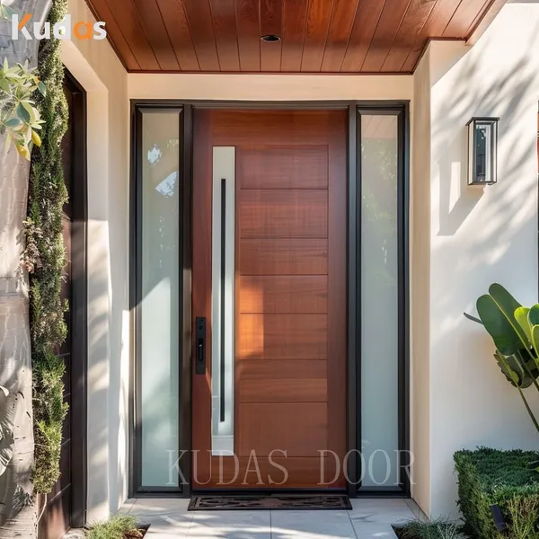 Luxury Front Door Wood Timber Pivot Door Solid Core Wooden Door