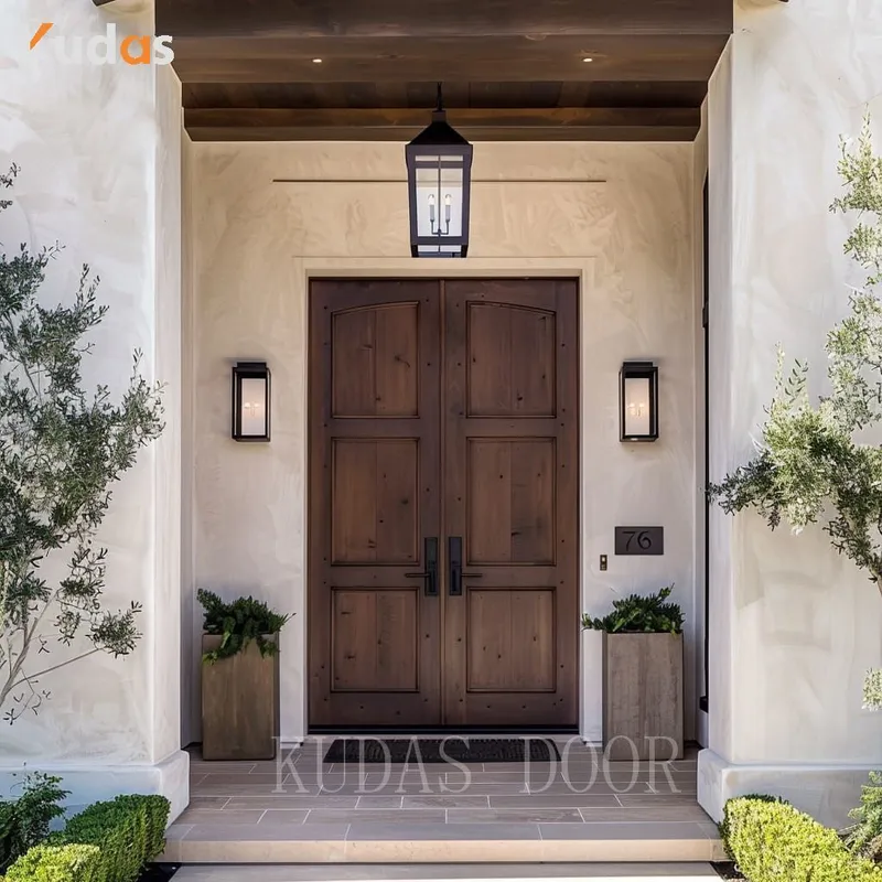 Exterior Main Teak Solid Entrance Wooden Front Wood Door