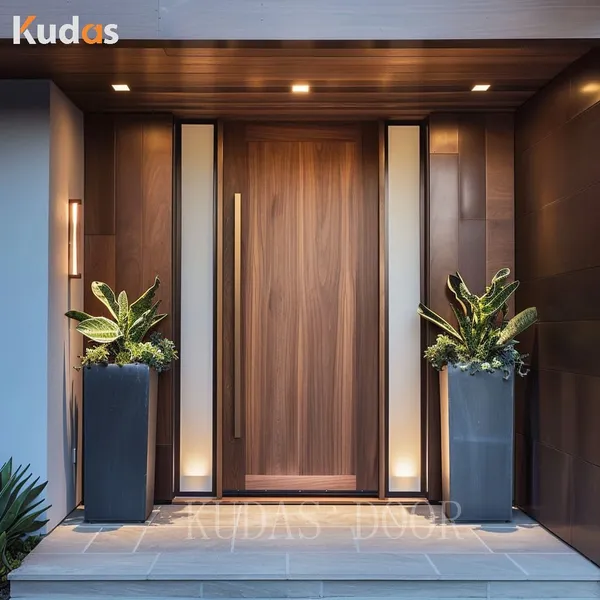 Solid Wooden Timber Water Resistant Exterior Main Teak Solid Wood Door