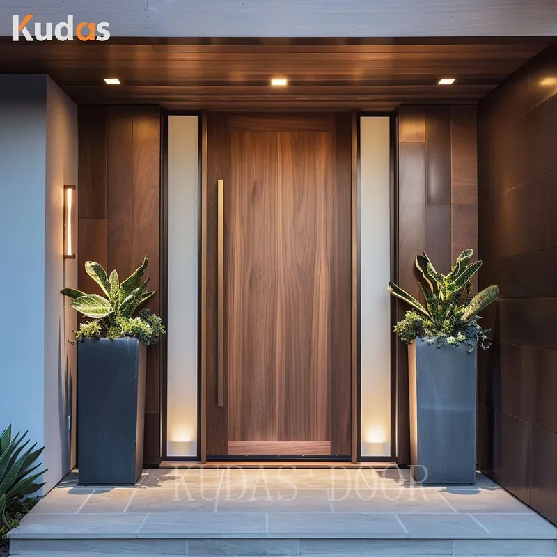 Solid Wooden Timber Water Resistant Exterior Main Teak Solid Wood Door
