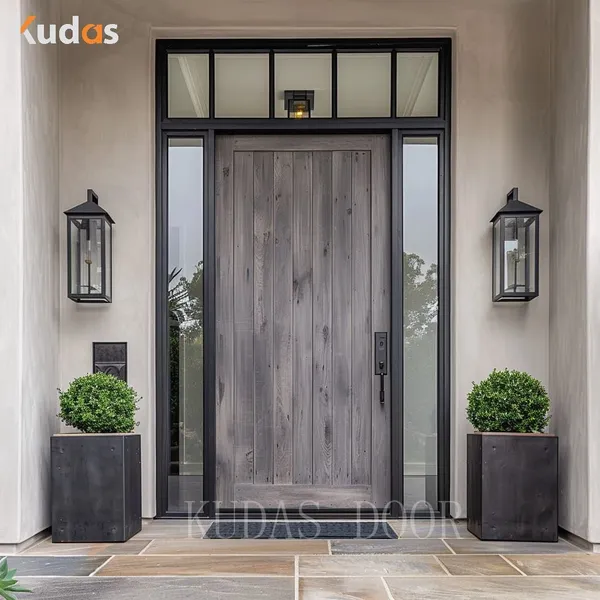 External Contemporary  Front Entrance Pivot Teak Wood Main Door
