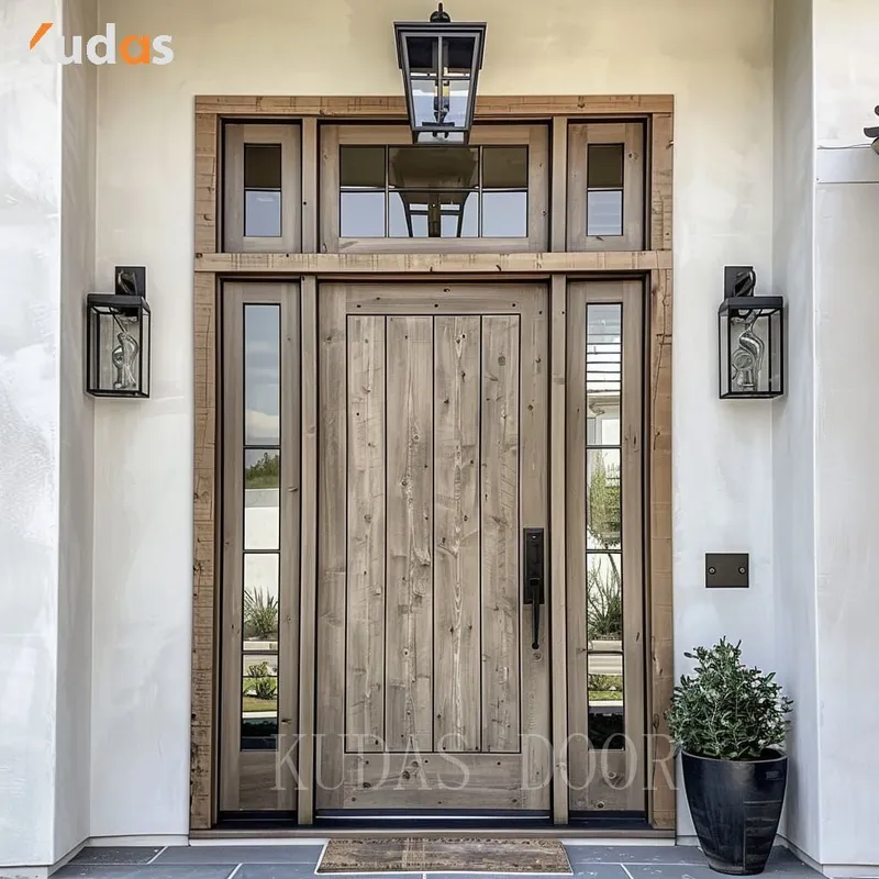 Modern Home Exterior Canada House Front Solid Wood Pivot Door