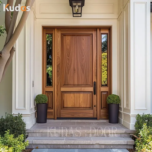 Double Solid Wood Door Exterior Security Wooden Main Entrance Doors