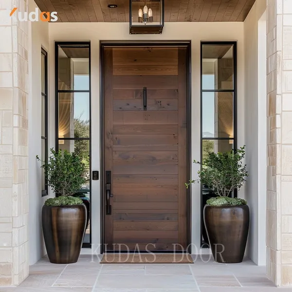 Modern Home Exterior French Luxury Double Wood Designs Front Entry Door