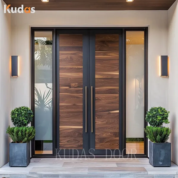 Modern Design House Outdoor Front Wooden Door Single Entry Wood Doors