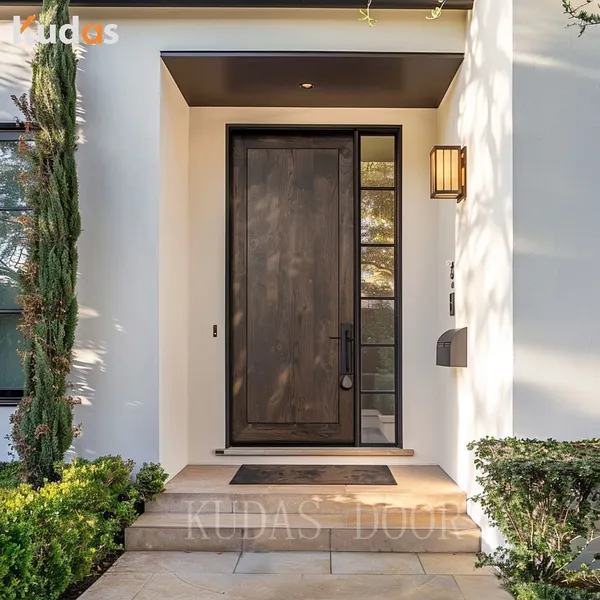 Villa Exterior Luxury Front Entry Doors Double Wooden Door Design